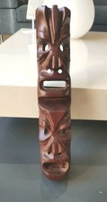 Sculpture Tiki/Totem Kanak Porte-Bonheur/Nouvelle Calédonie.En Bois. Haut 30 cm