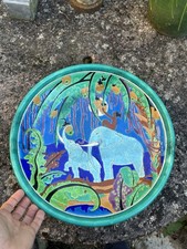 Important Plat Longwy Art Deco