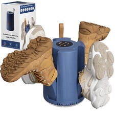 Sèche-Chaussure Électrique, Sèche-Botte avec 4 Bras Pliables, Minuterie 1/3/6...