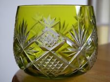 BACCARAT MODELE HYERES ANCIEN PHOTOPHORE CRISTAL  DOUBLER COLORER CHARTREUSE
