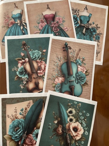 Lot velvet fabric scraps - 7,
