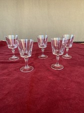 5 verres à vin blanc cristal d'Arques modèle VERSAILLES