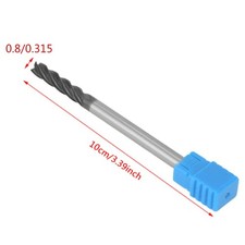 Fraiseuse CNC bleu argent pour acier allié avec tige longue et 4 flûtes