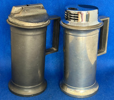 DECILITRE Ancien Vintage BRIQUET de table étain avec Poinçon Lighter Feuerzeug