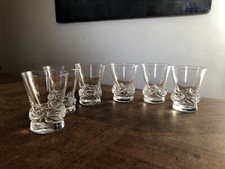 JOLIE SÉRIE DE 6 VERRES EN CRISTAL " DAUM " modèle SORCY (H 7,2 cm)