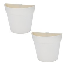  2 PCS Pot De Fleur Mural Extérieur Jardiniere Muret Pots Plante Suspendus