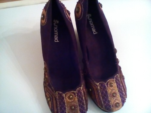 Womens brown beaded nomad low - brown,