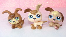 LOT authentic LPS LITTLEST PETSHOP puppy petriplets 1338 1339 1340 chien dog