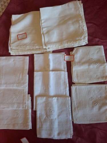 Lot mouchoirs anciens - lot,