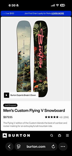 Burton men custom flying v - flying,