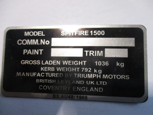 Plaque identification bl - plaque,