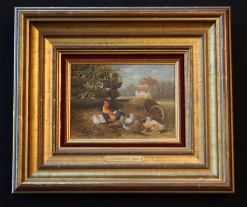 Joseph hofbauer poules - poules, sur