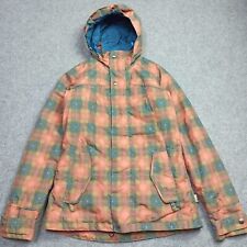 Burton Dryride Femmes Snowboard Veste TAILLE S Ski Neige à Capuche Carreaux