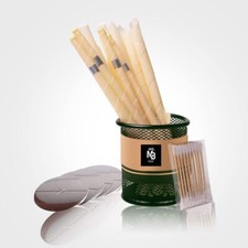 Bougies d’Oreilles Bougies Auriculaires en Cire d’Abeille 100% Naturelle et B...