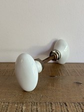 Poignée Porte Ancienne Ovale Porcelaine Napoléon Bouton Vintage