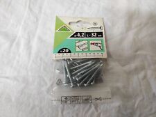 20 Vis tôle  Autoforeuse  Tête ronde  PH2  Acier zingué - 4,2 x 32 mm