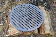 Ø 33 cm - Grille en fonte Grille de poêle Grille cendrée Grille ronde...