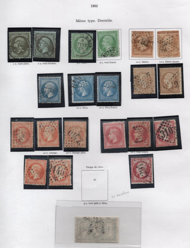 France 1862 1871 collection - 1862-1871,