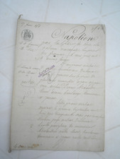 procès verbal  , NAPOLEON avec timbre impérial aigle (  ZOOMER SUR LES SCANS )