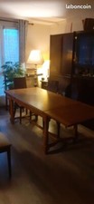 Table à manger en bois teck  160x86 avec rallonges 270cm x 86cm en bon état
