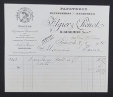 Facture PARIS 1926 ALGIER CHENOT papeterie registre illustrée billhead 106