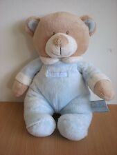 doudou Ours Teddy Baby bleu beige blanc