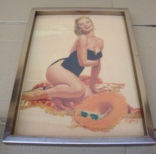 Estampe ancienne pin up - ancienne, -up
