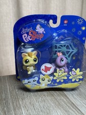 PETSHOP  DUO :  CHAUVE-SOURIS N°990 + ARAIGNEE N°991 + ACCESSOIRE  D'ORIGINE