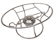 CHAUFFE PLAT Ancien OVALE en METAL ARGENTE Bruleur avec Mèche