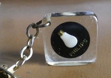 Ancien porte clé bourbon Ampoule Philips, Années 60