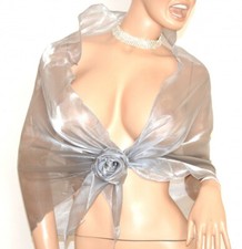 Maxi étole foulard argent