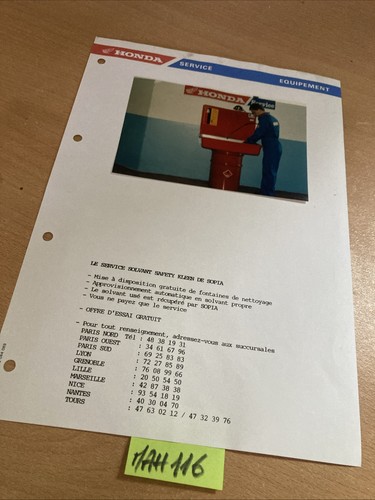Honda service moto équipement