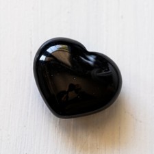 Coeur ONYX NOIR Pierre roulée
