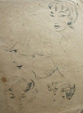 Étude de tête de femme d'un