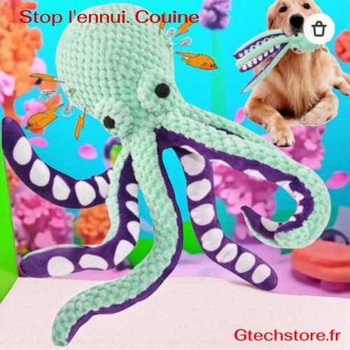 Jouet pieuvre chien couineur - jouet,