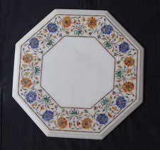 12 " Marbre Coin Table Haut