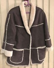 Veste marron peau lainée agneau femme BLUES CLUB du groupe MAX MARA taille 38 