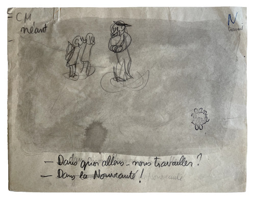 Dessin crayon jean effel - crayon,