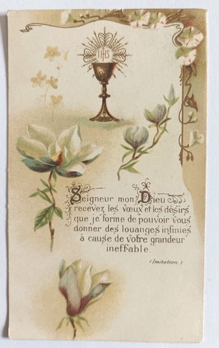 Ancienne image pieuse souvenir - ancienne,