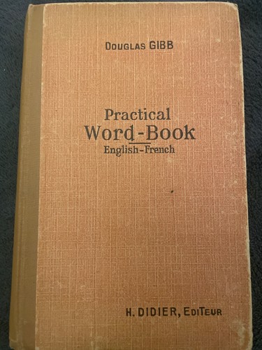 Livre ancien vocabulaire - de,