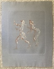 Léonor Fini Gravure originale eau-forte 1982 " Poursuite " signée numérotée