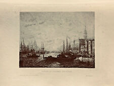 Chalres-Louis Kratké : Gravure à l'Eau-forte 1902 Venise d'après Félix Ziem