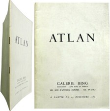 Jean-Michel Atlan 1965 Cannes galerie Henri Bing Waldemar George peinture
