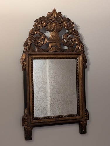 Miroir fronton bois - miroir,