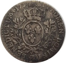 LOUIS XV (1715-1774) 1/10 D'ECU AU BANDEAU 1757 Z (Grenoble) TB