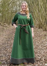 Robe Médiévale Gesine De Canevas, Vert Viking Robe Moyen Âge Déguisement