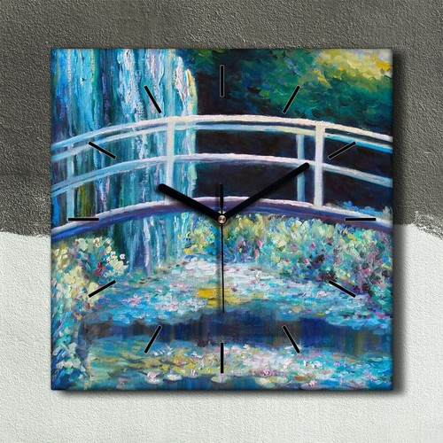 Horloge murale sur toile 30x30