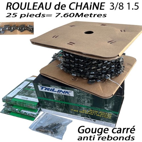 Rouleau pieds chaîne - 25,