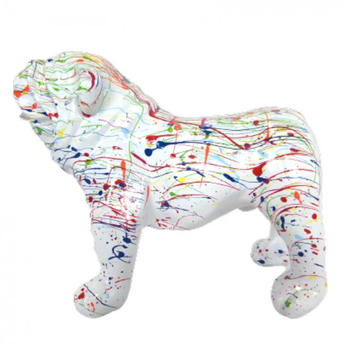Statue résine chien - en,