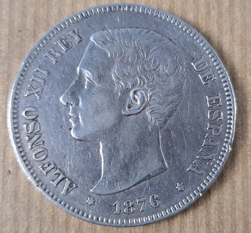 Pièce pesetas en argent - 5,